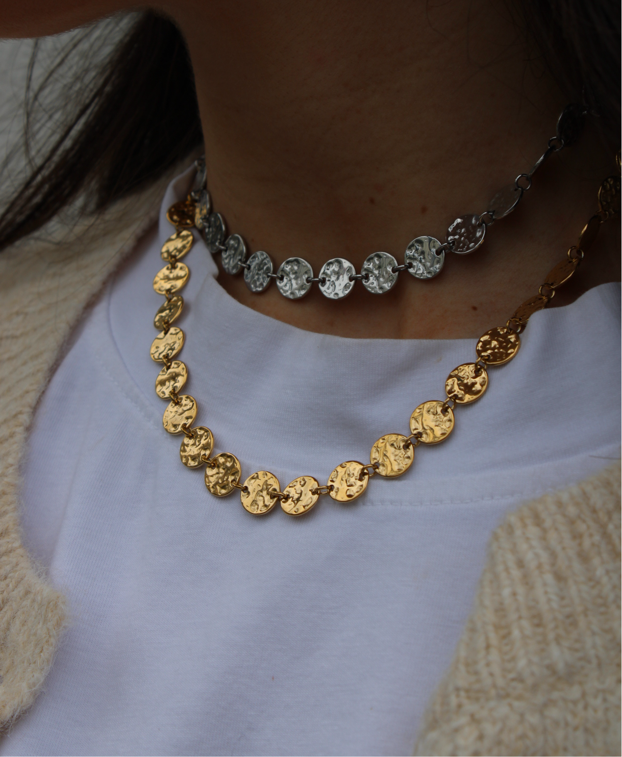 Necklace / Choker with Small Medals