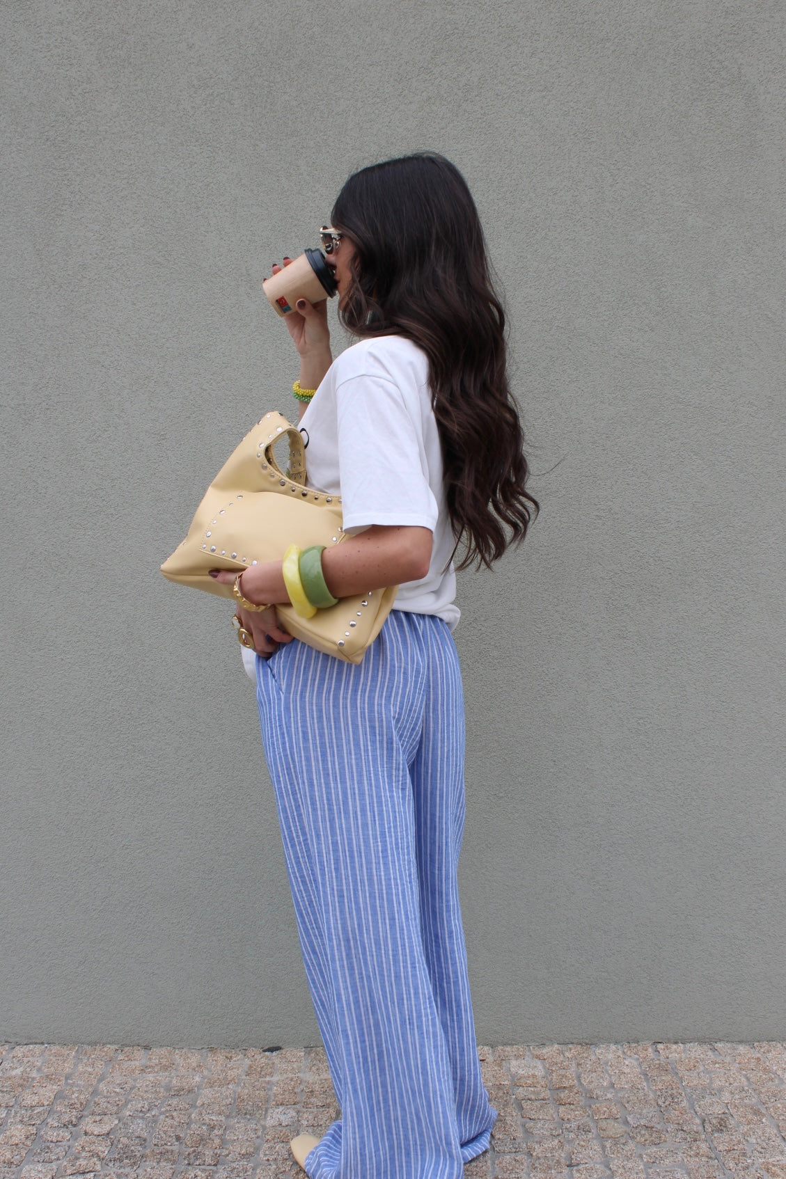 Blue Pants with Stripes