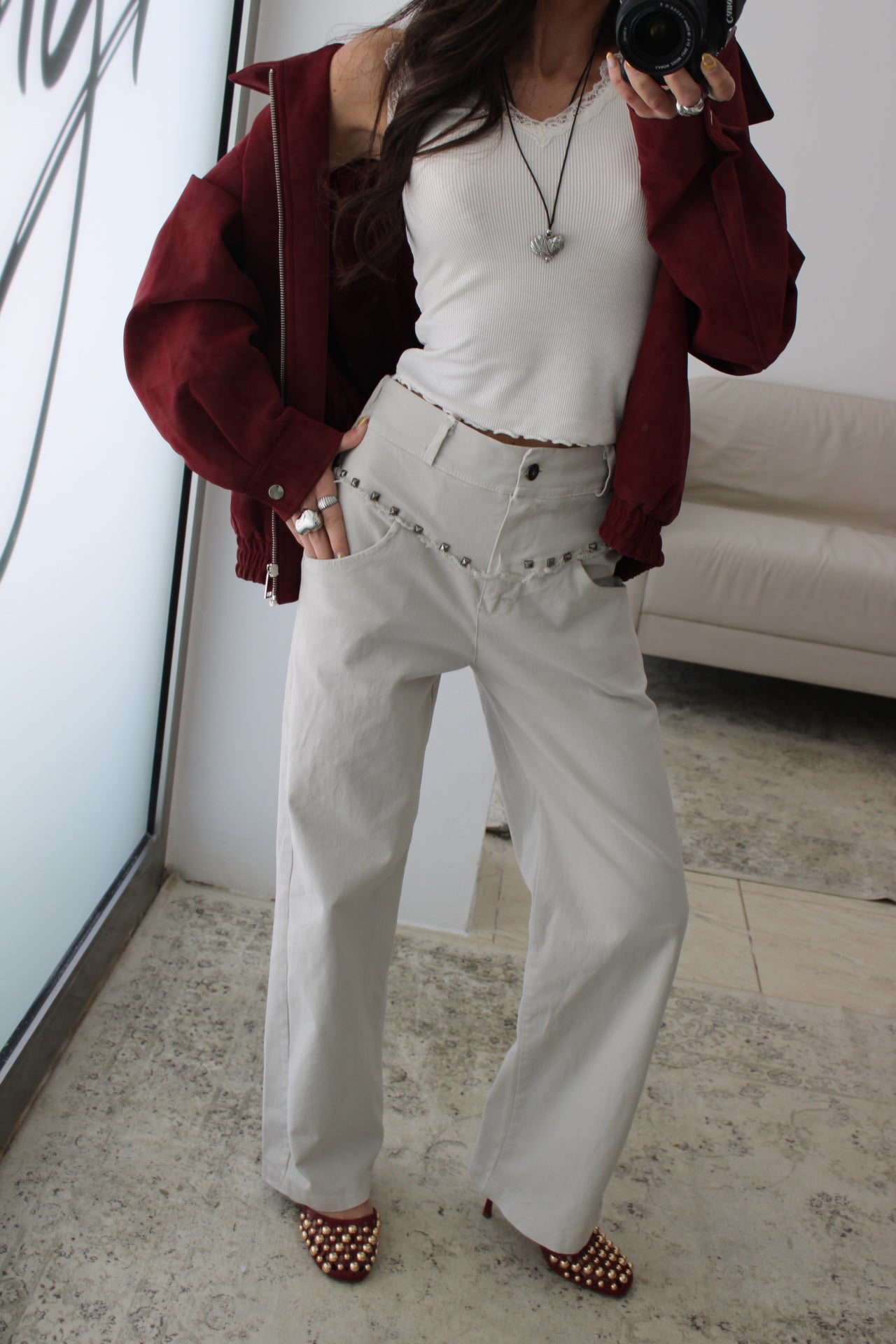 Denim Jeans with Studs