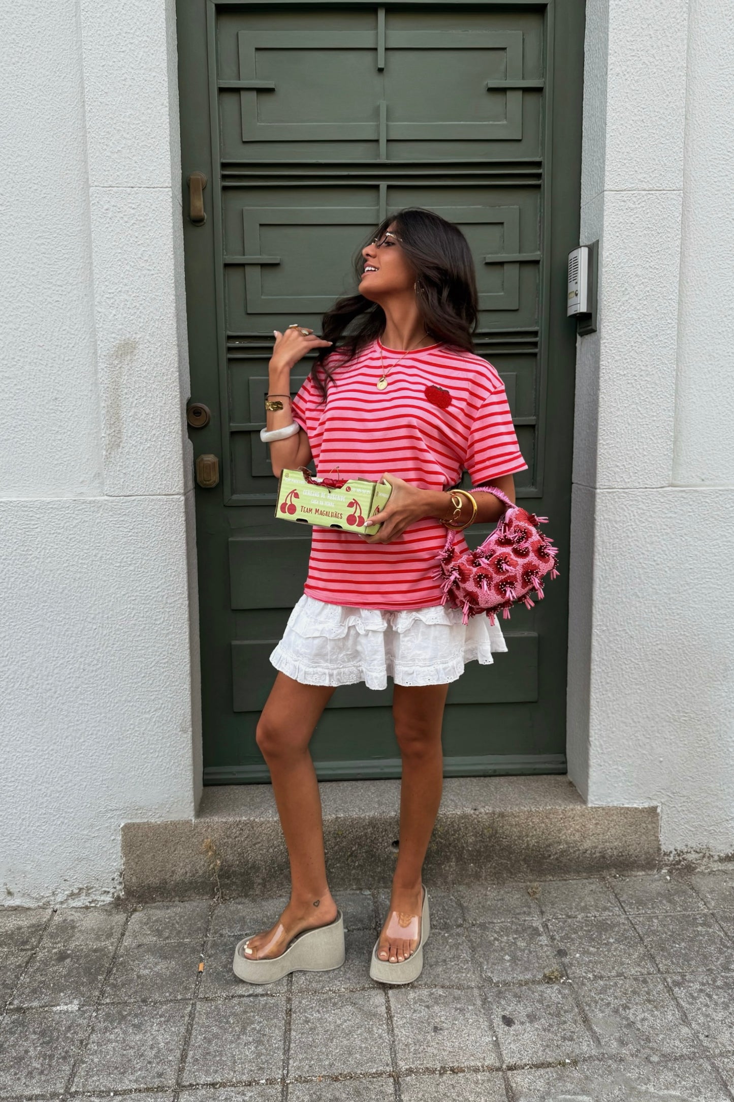 Pink & Red Tomato T-shirt