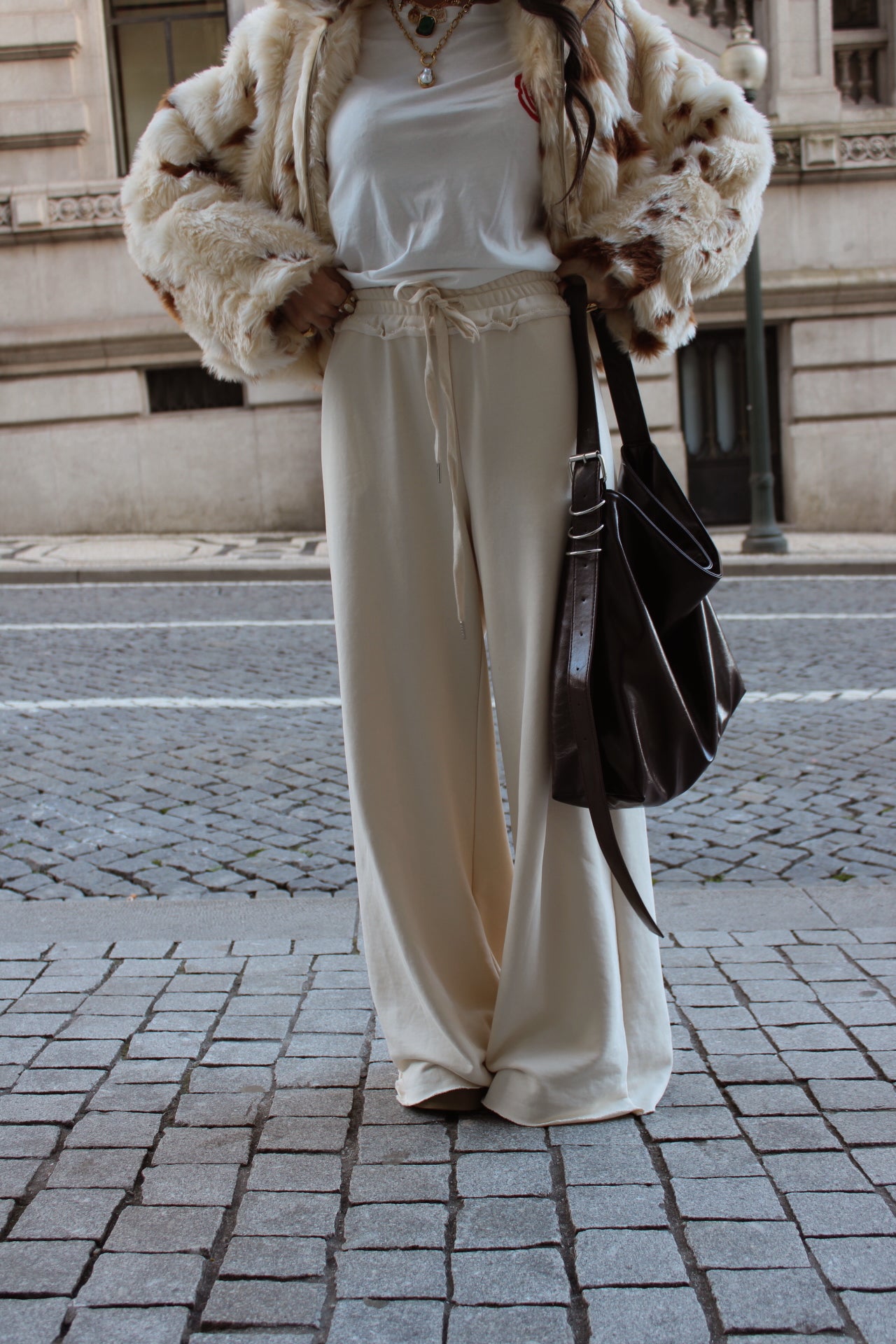 Cream Jogger Pant
