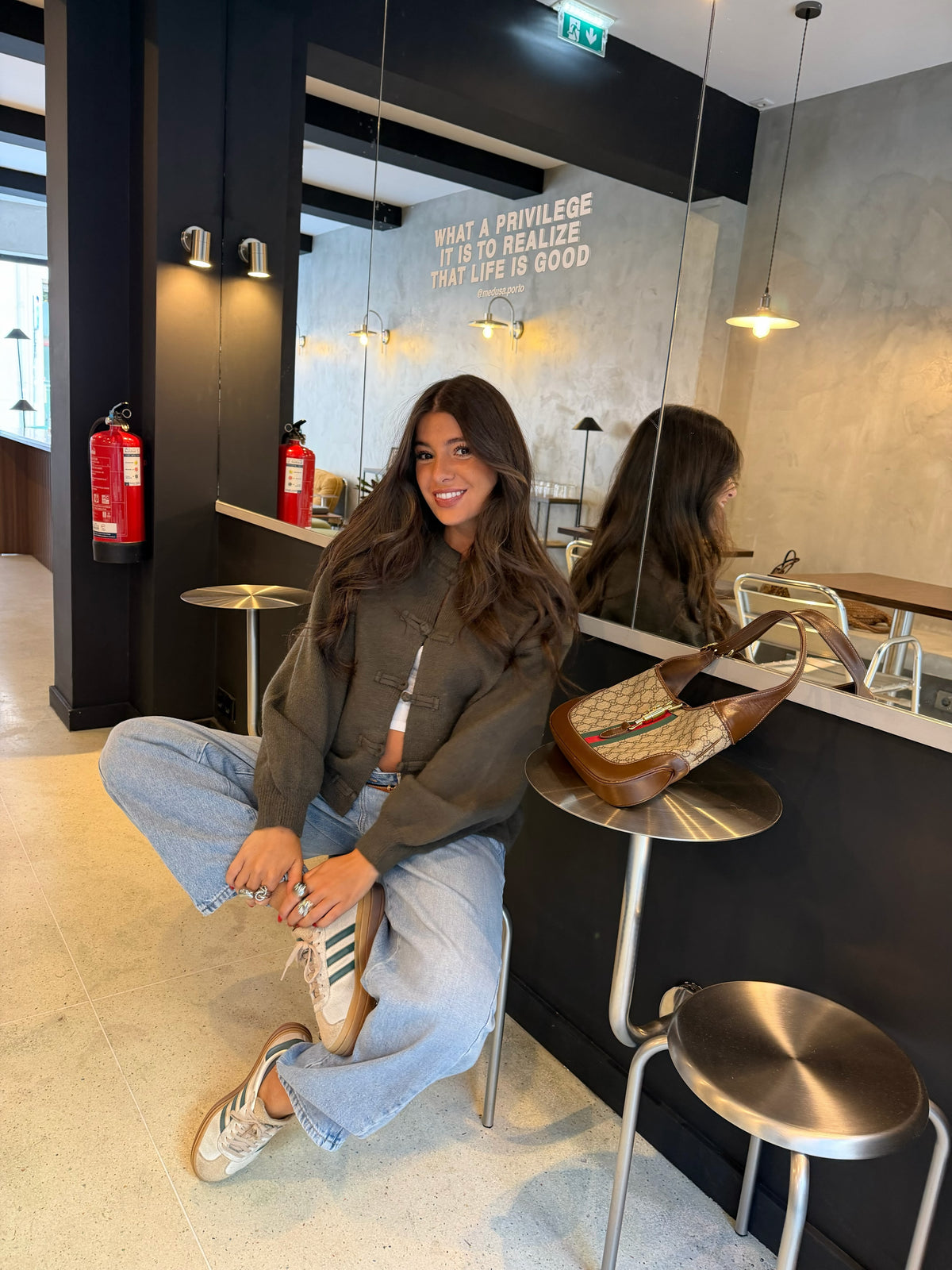 Khaki Toggle Cardigan