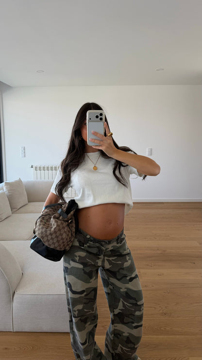 Camo Wide-Leg Jeans