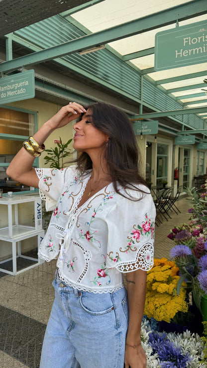 Rosalie Embroidered Top