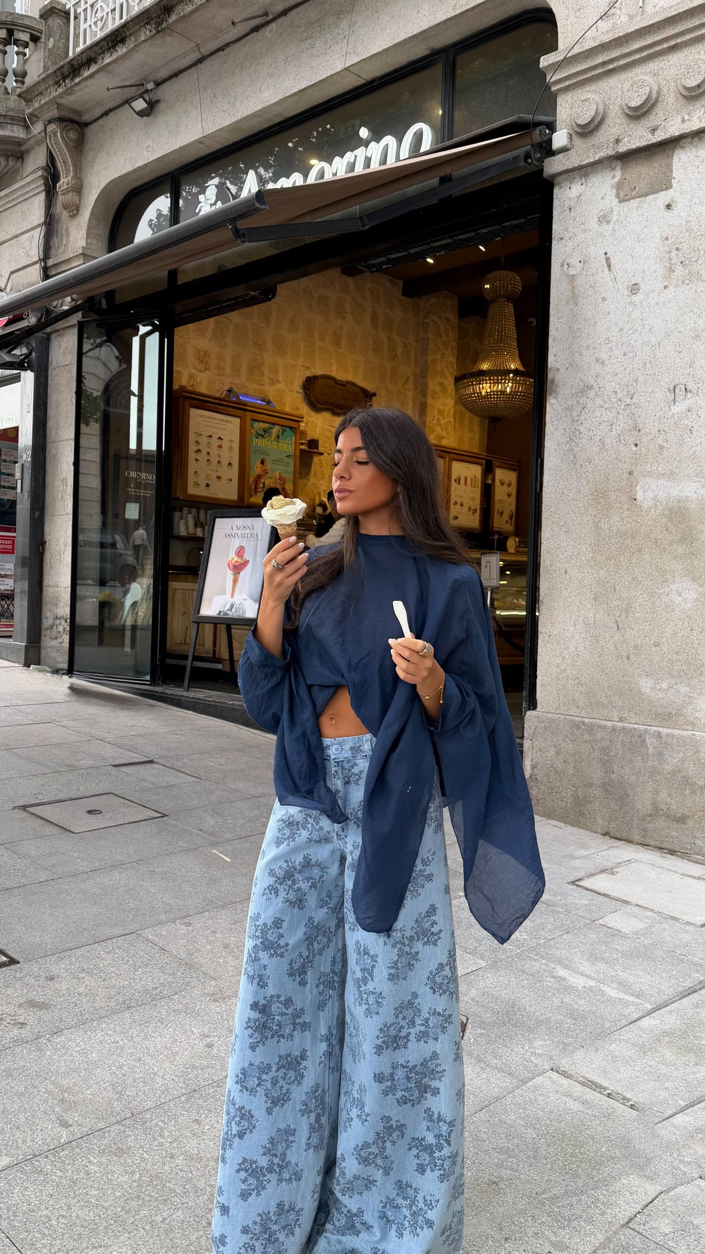 Blue Blossom Jeans