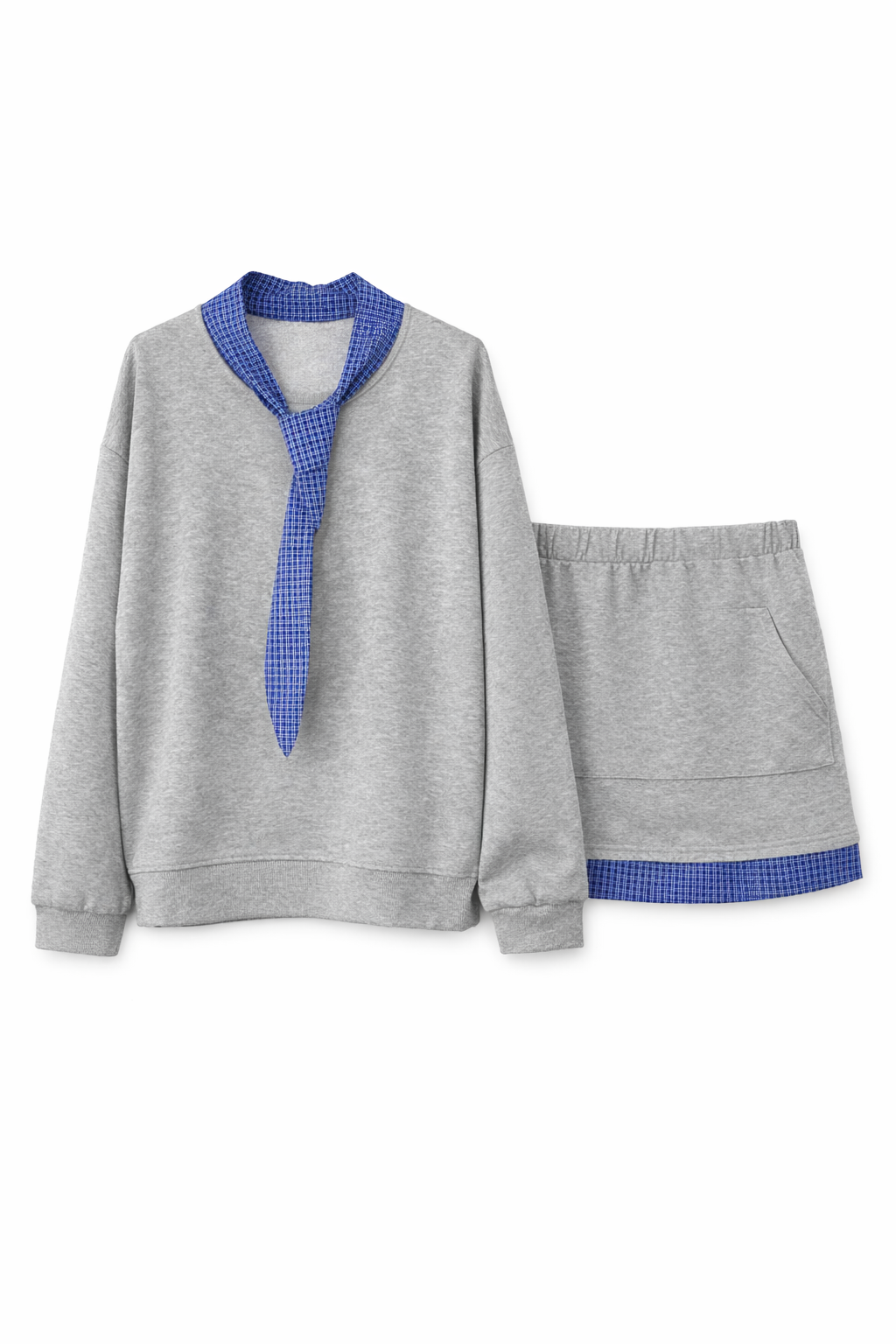 Preppy Skort & Sweatshirt Set