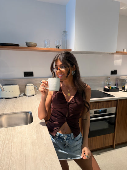 Chocolate Brown Knot Top