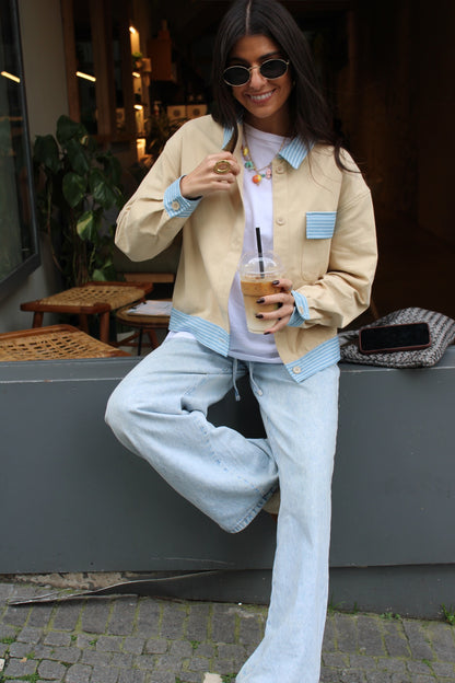 Jacket with Stripe Details