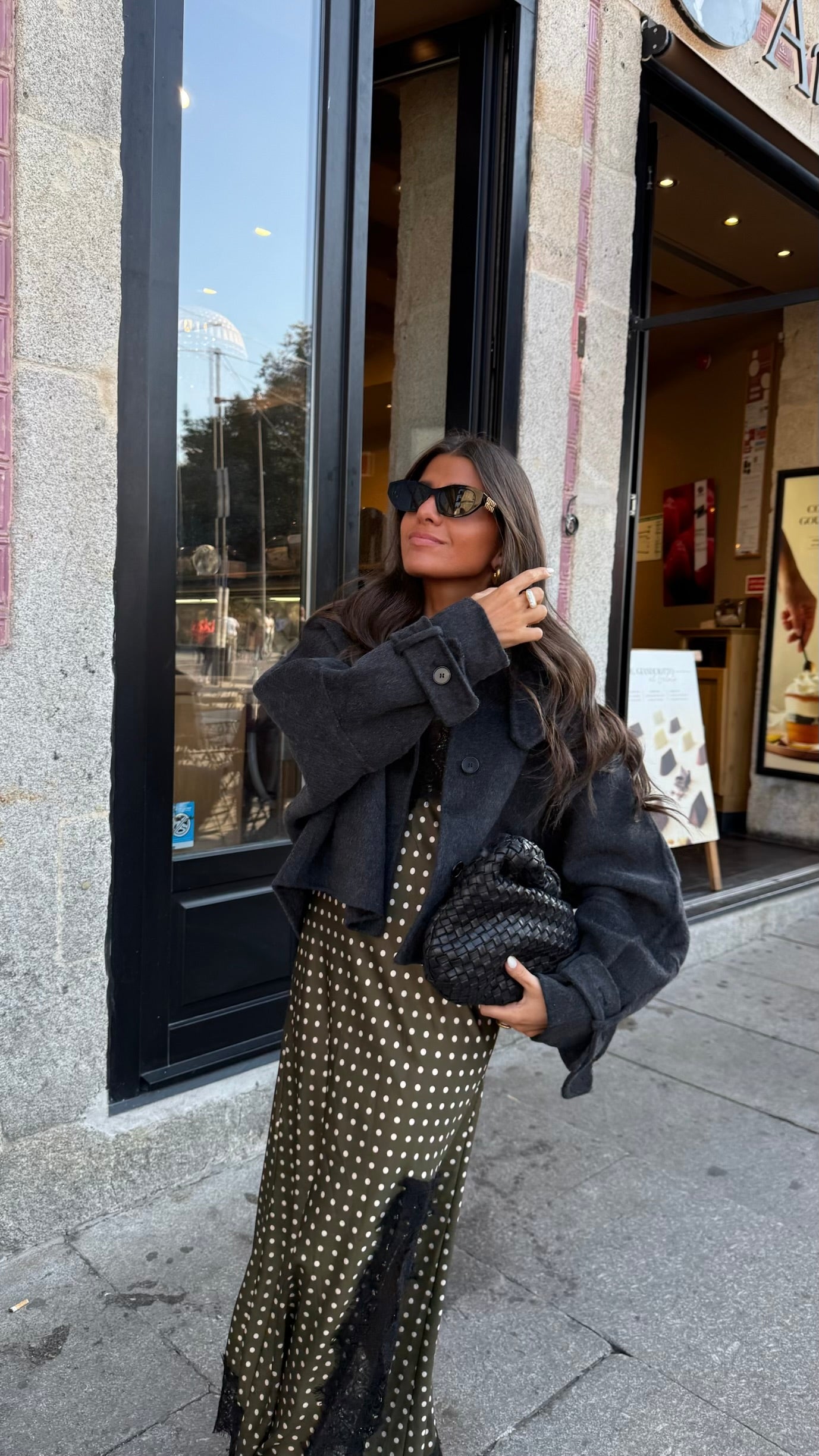 100% Wool Jacket in Faded Black