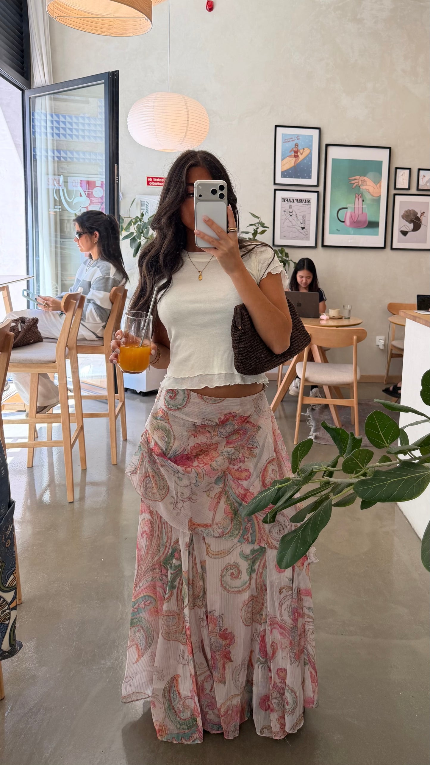Blush Paisley Maxi Skirt