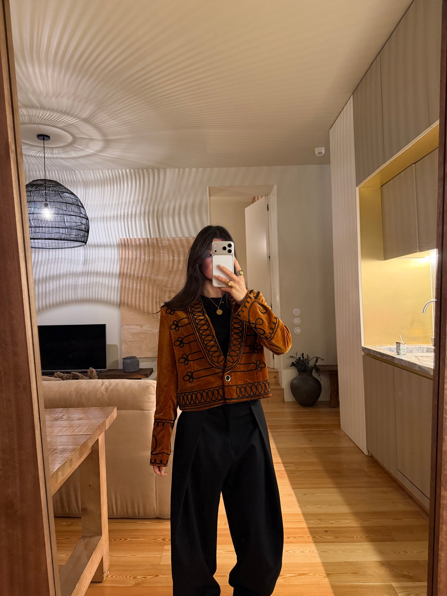 Rust Velvet Napoleonic Jacket