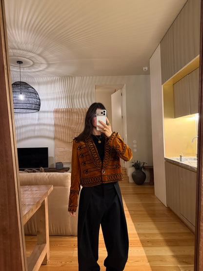 Rust Velvet Napoleonic Jacket