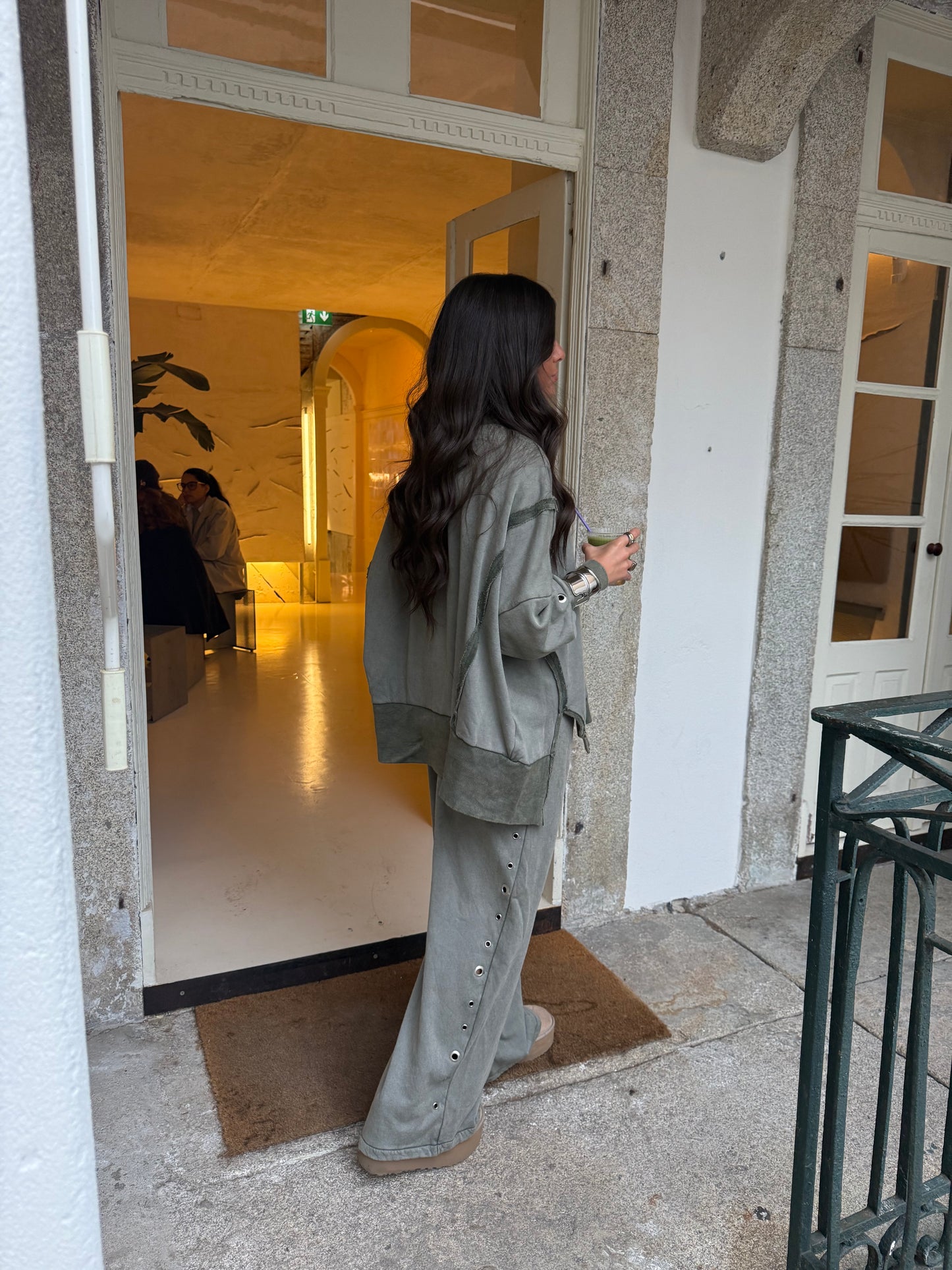 Comfy Khaki Eyelet Co-ord