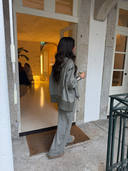 Comfy Khaki Eyelet Co-ord