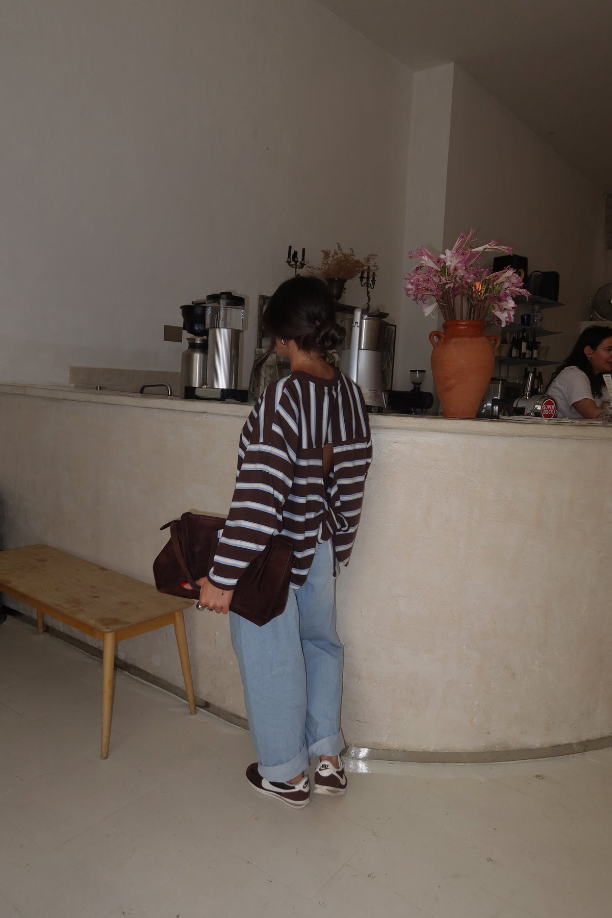 Open Back Striped Sweater