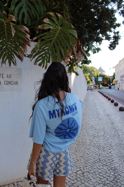 T-shirt "Mykonos Island" in Blue