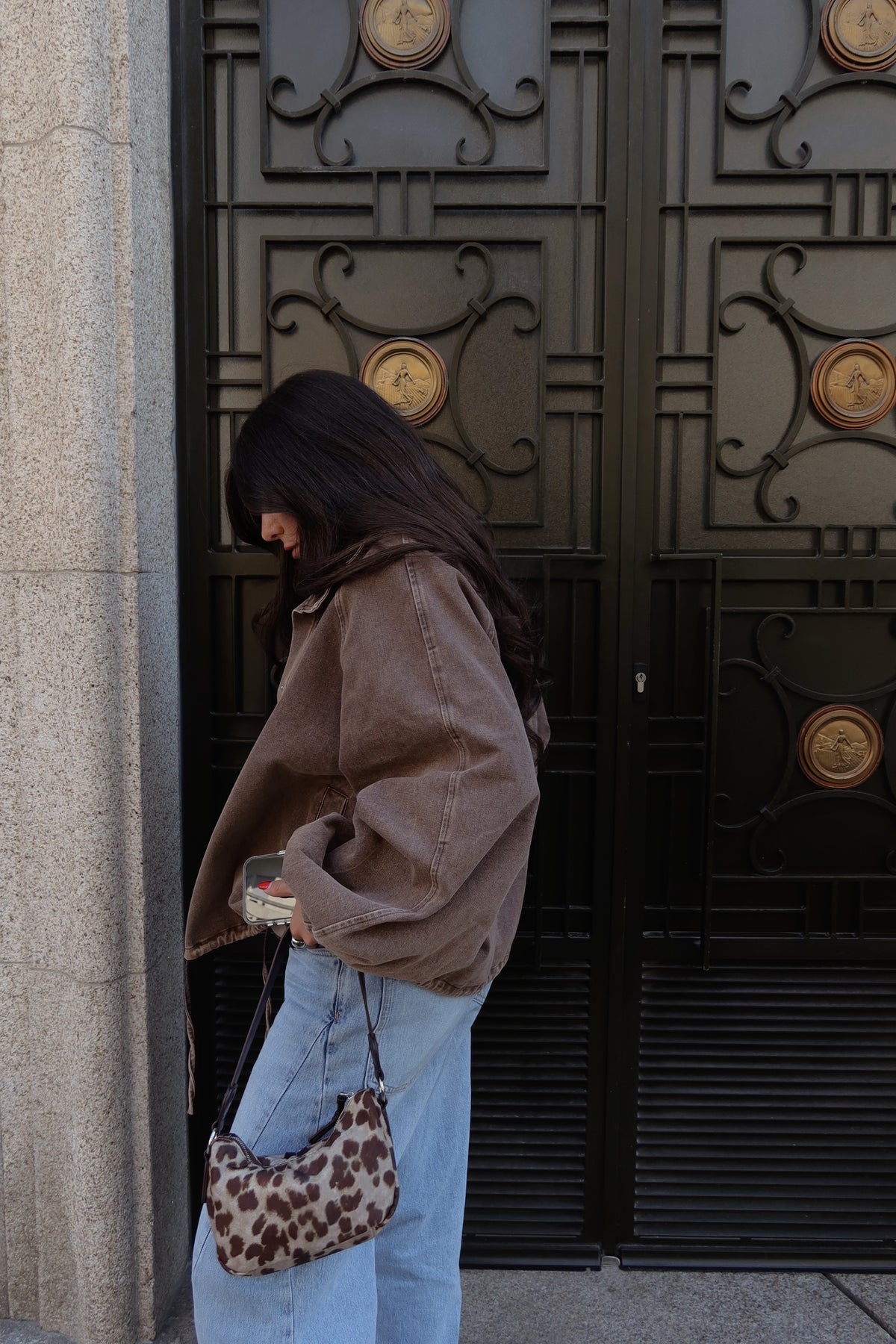 Washed Brown Denim Jacket