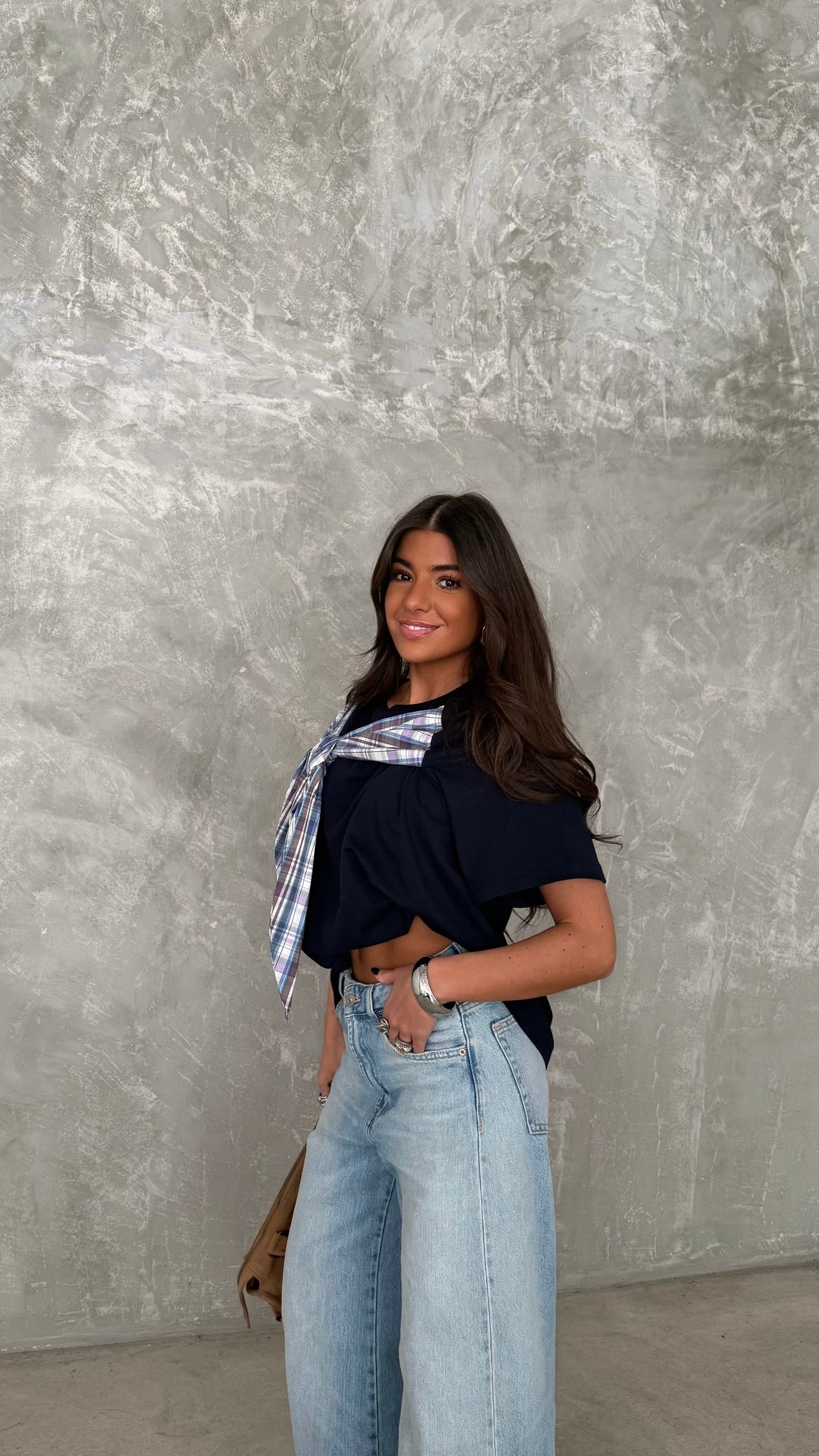 Cool Girl Bow T-Shirt – Navy