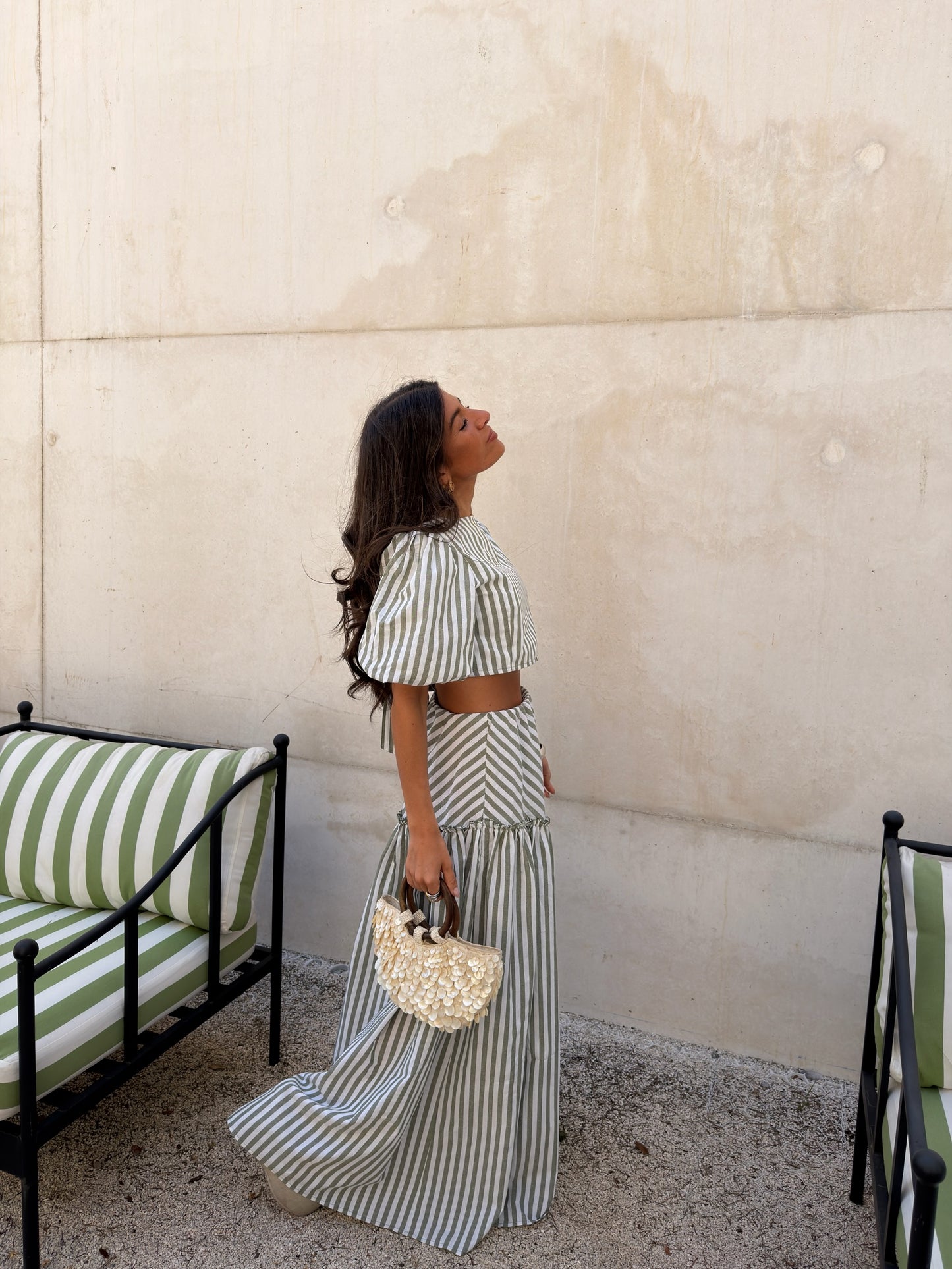 Sage Stripe Set