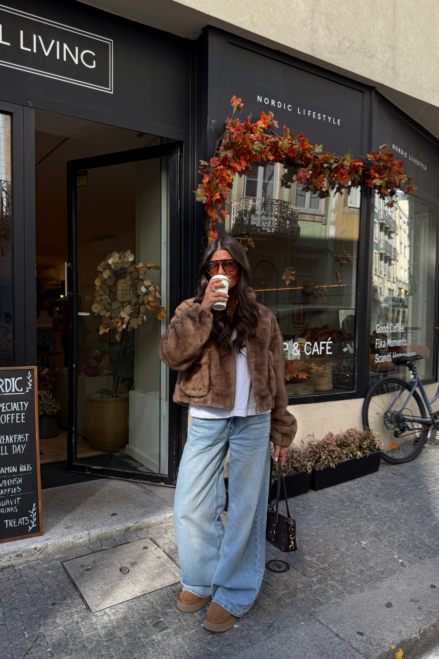 Caramel Fur Effect Jacket