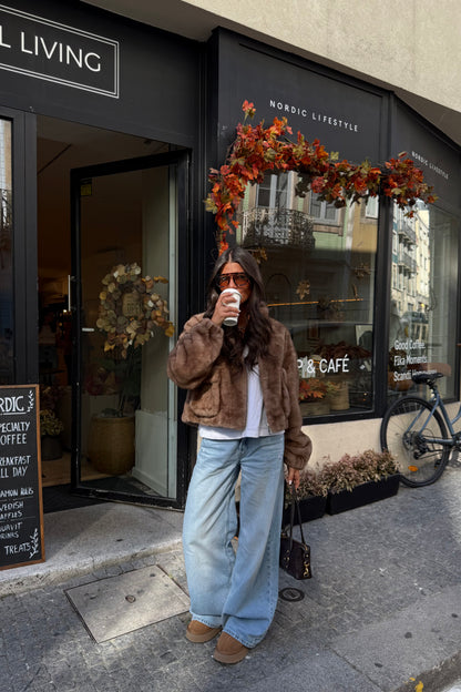 Caramel Fur Effect Jacket