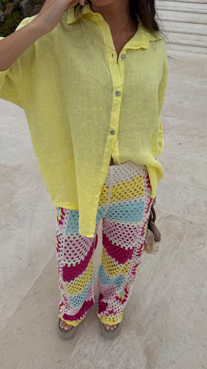 Lemon Linen Shirt