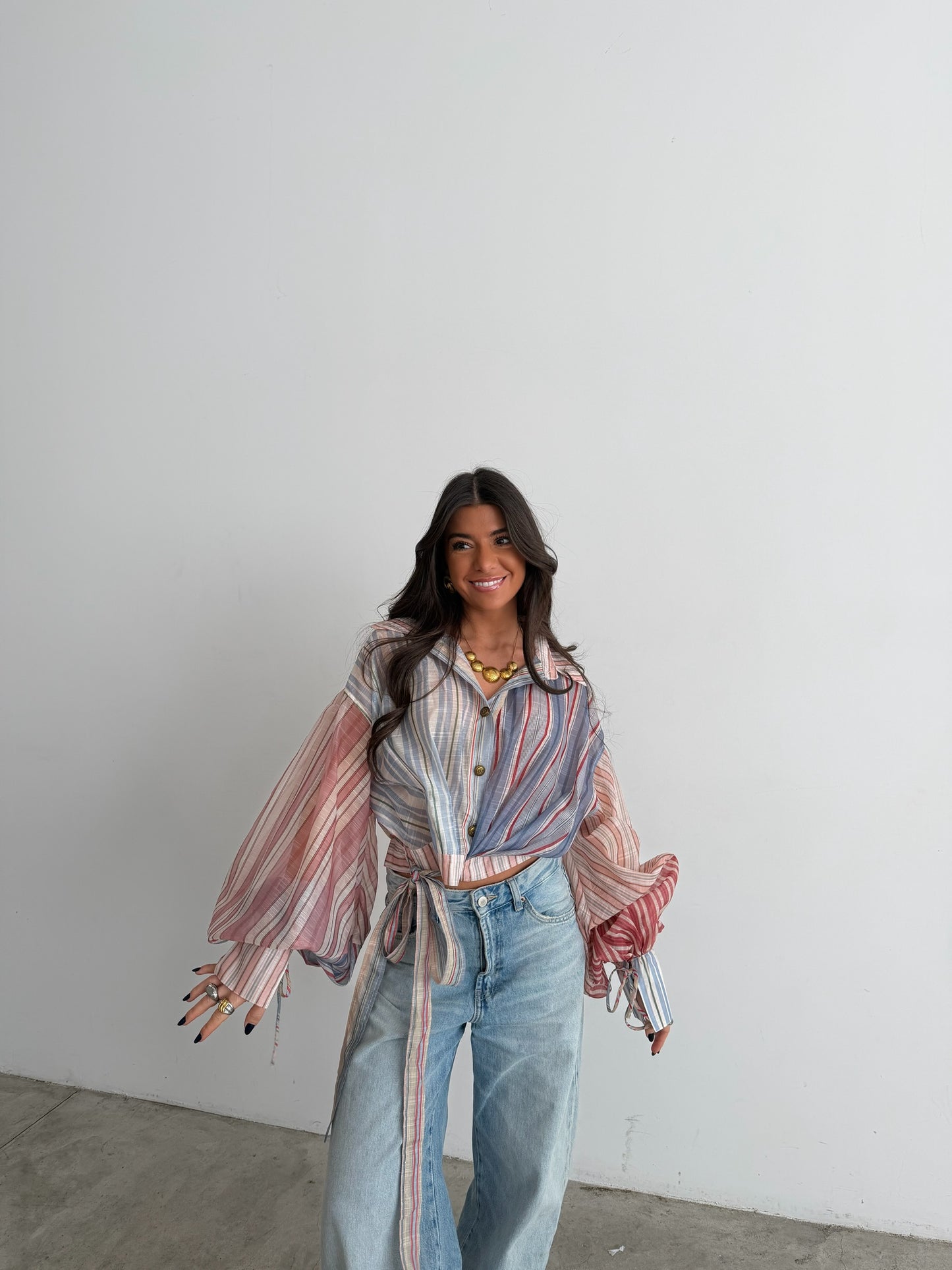 Cotton Candy Wrap Blouse