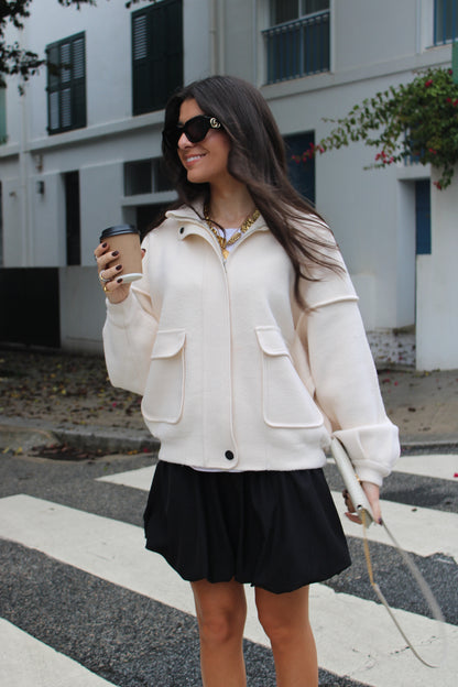 Off-White Double Knit Bomber