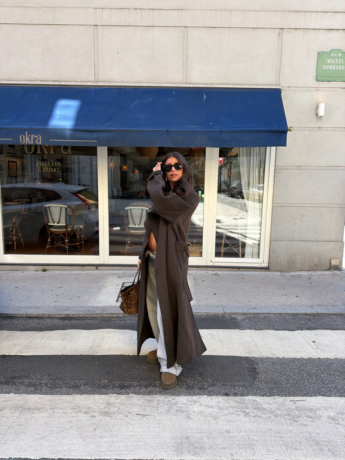 Chocolate Brown Long Wool Coat