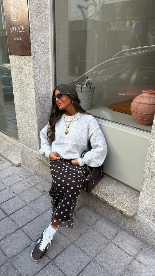 Grey Wool-Blend Sweater