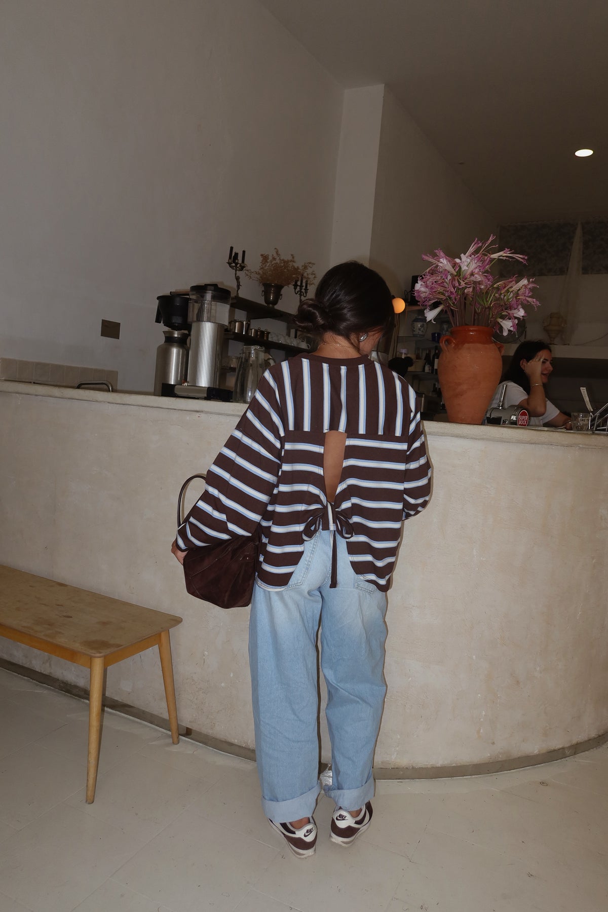 Open Back Striped Sweater