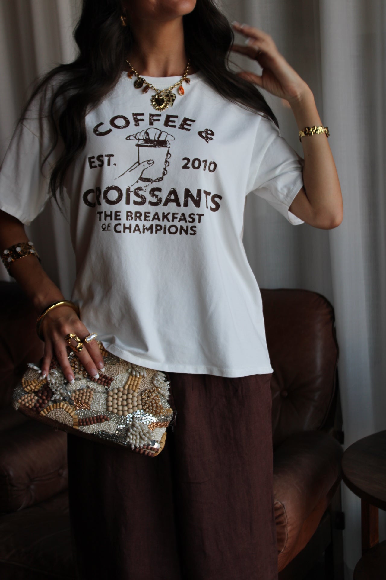 T-shirt "Coffee & Croissants"