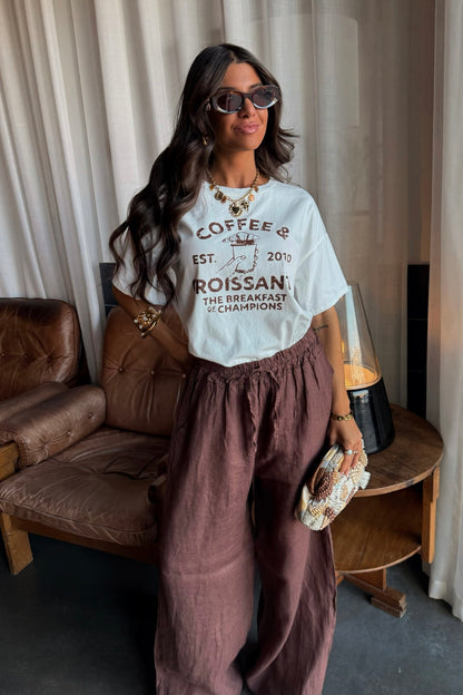 Brown Linen Trousers