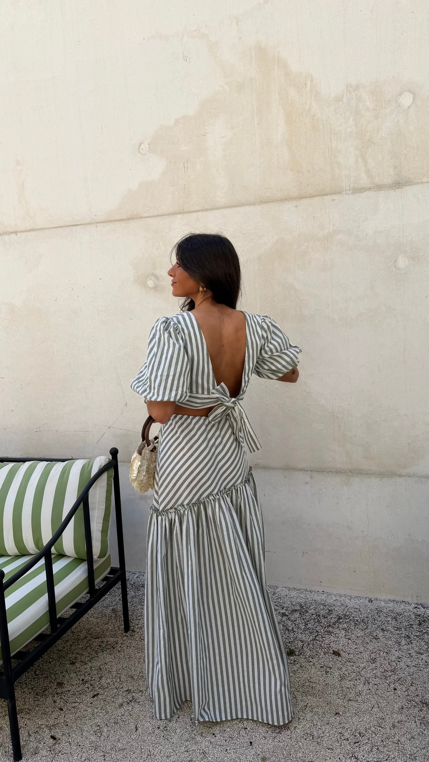 Sage Stripe Set
