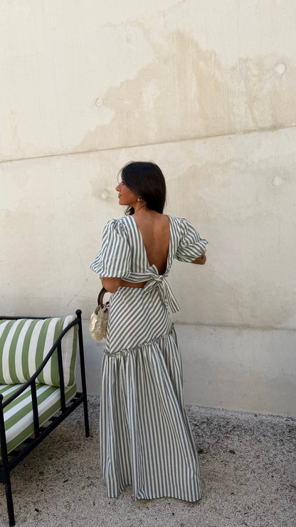 Sage Stripe Set