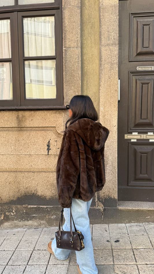 Chocolate Hooded Coat