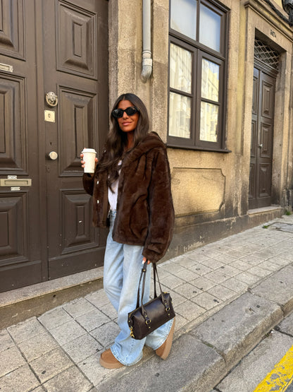 Chocolate Hooded Coat