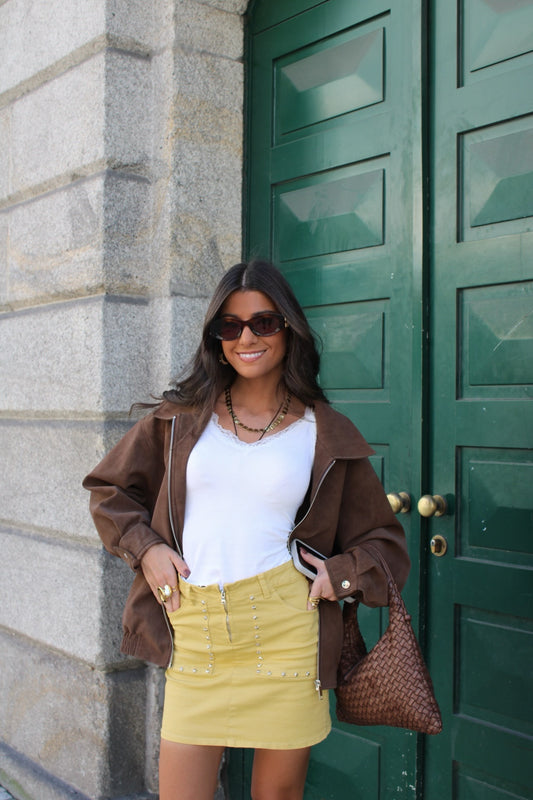 Mini Skirt with Studs