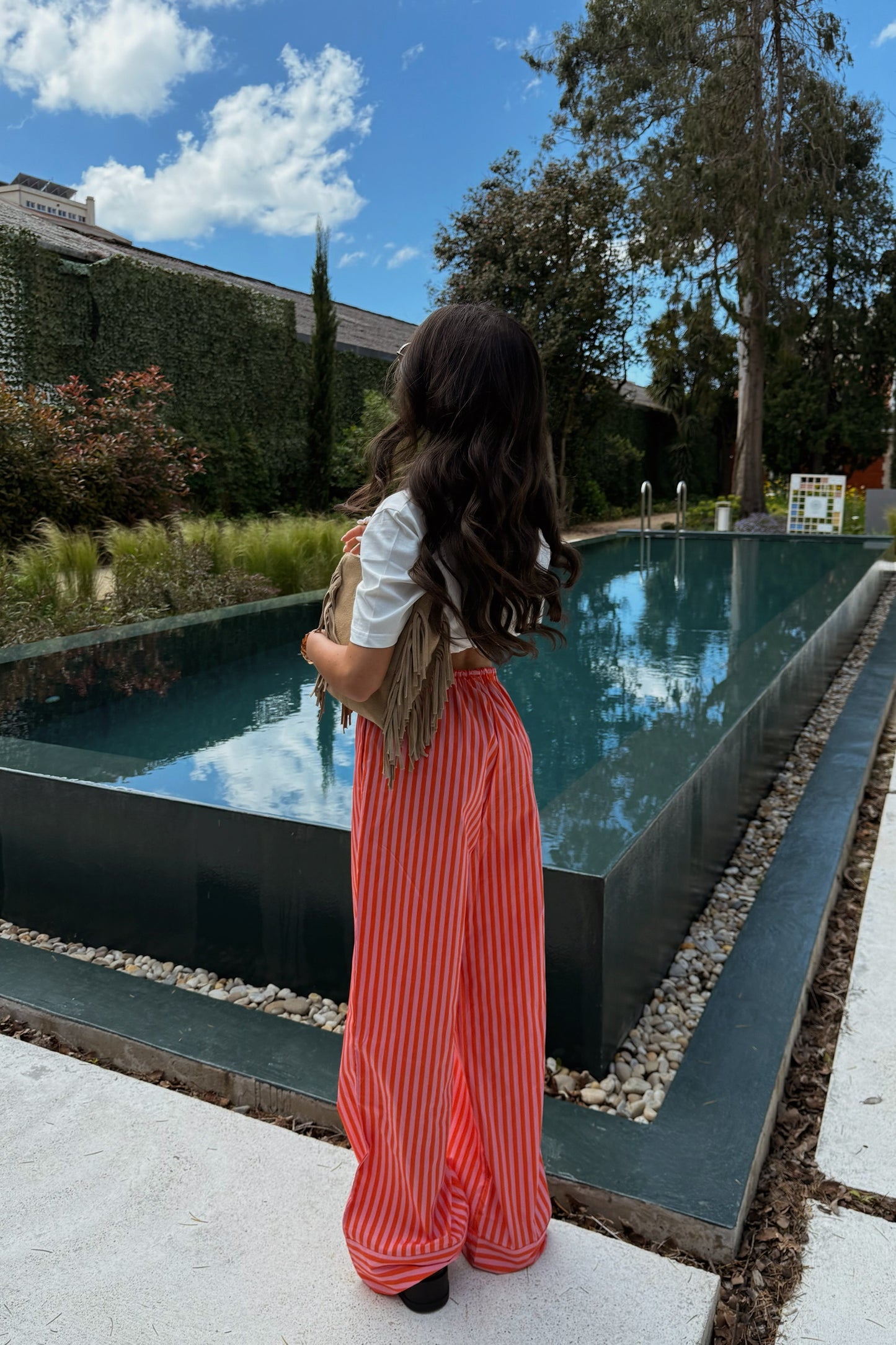 Striped Pants - Pink and Orange