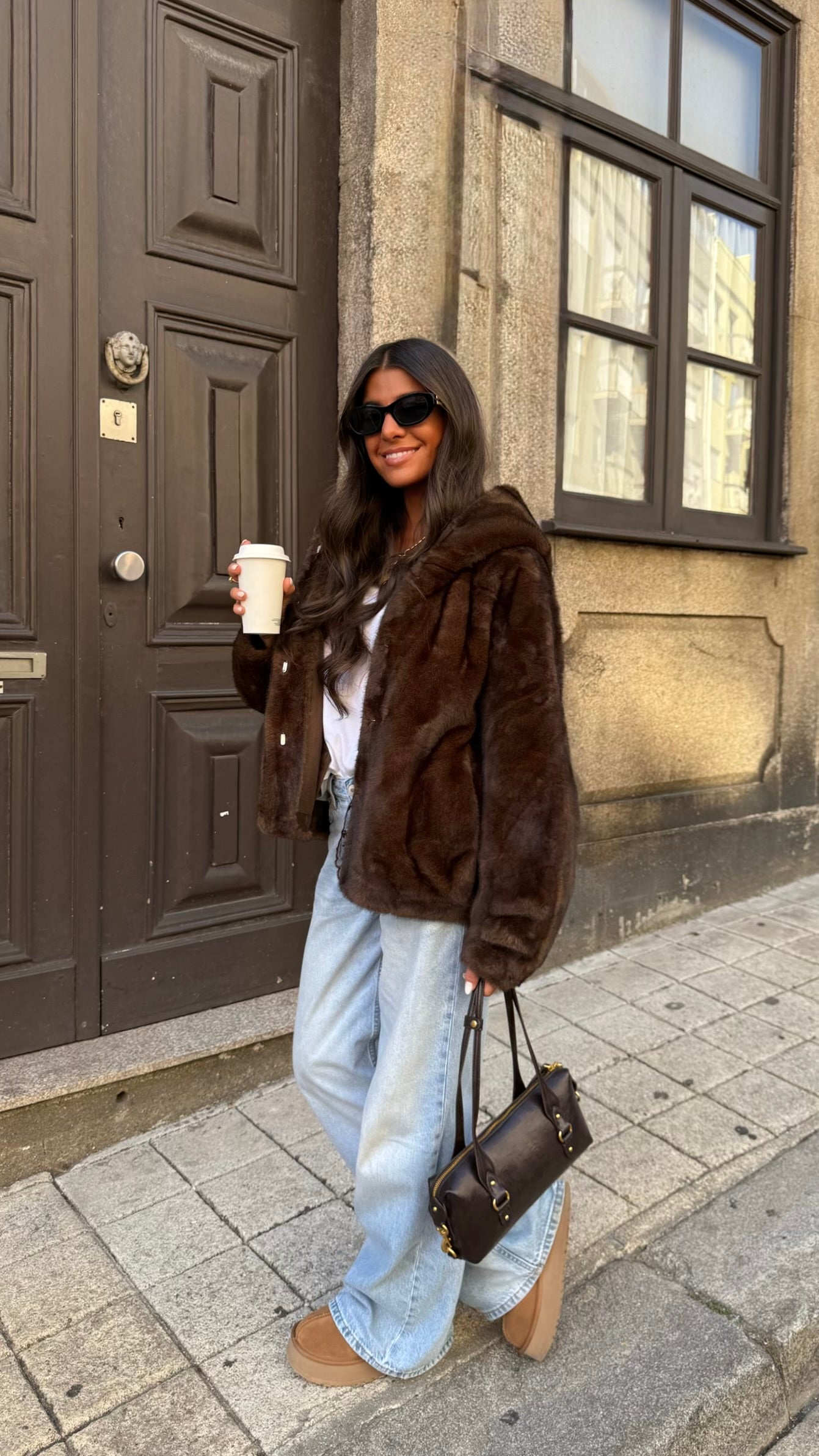 Chocolate Hooded Coat