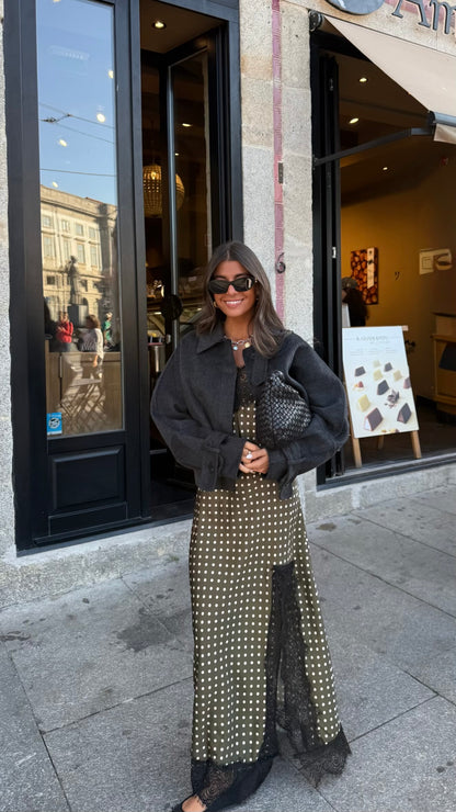 100% Wool Jacket in Faded Black