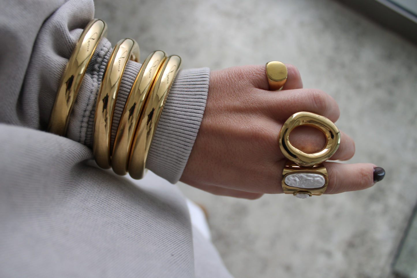 Oval Cut Out Ring