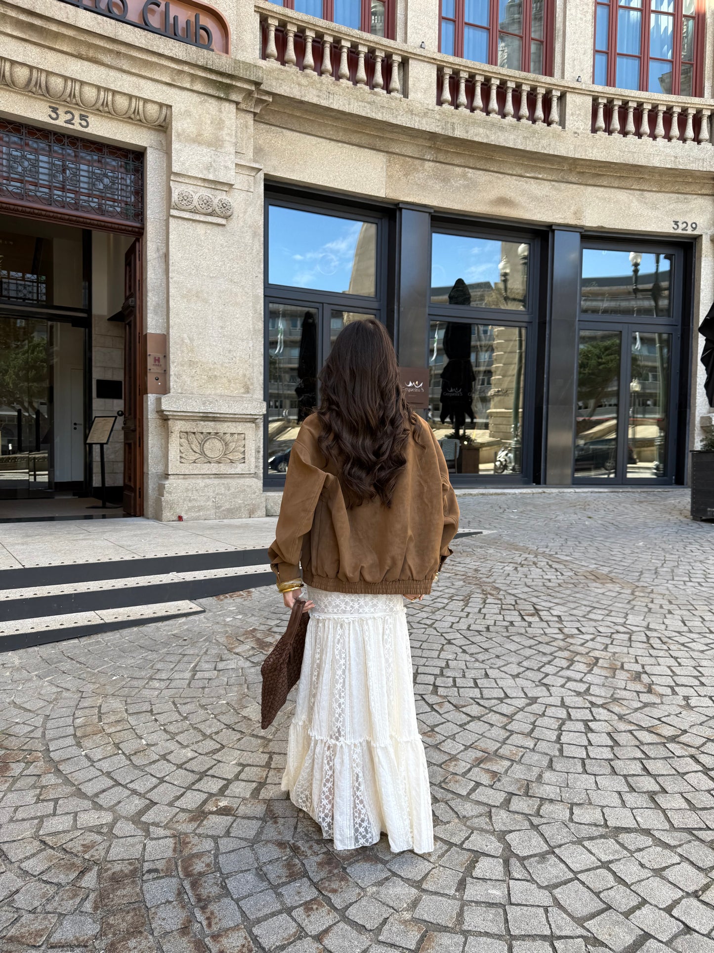 Camel Suede-Effect Jacket
