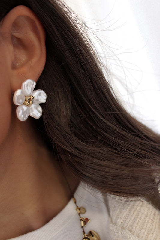 Pearl Flower Earrings