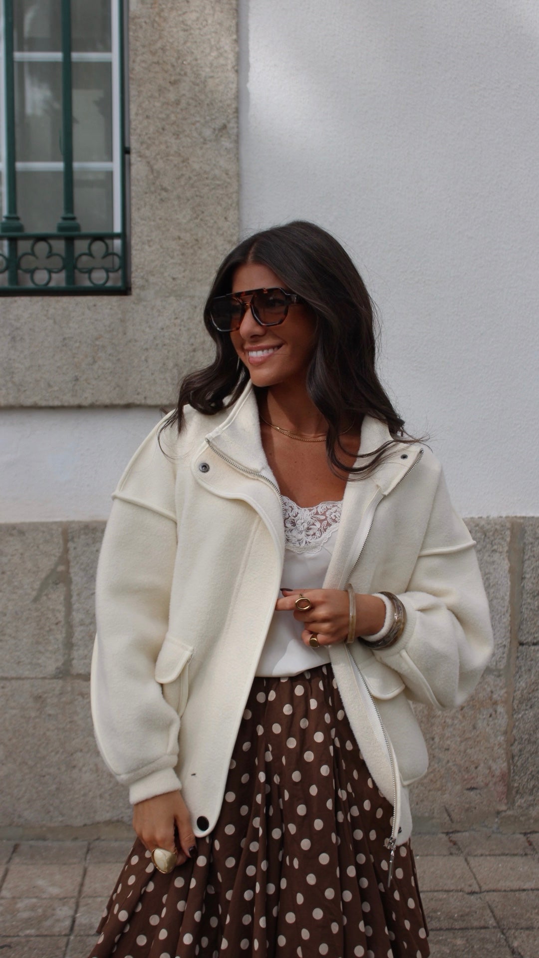 Off-White Double Knit Bomber