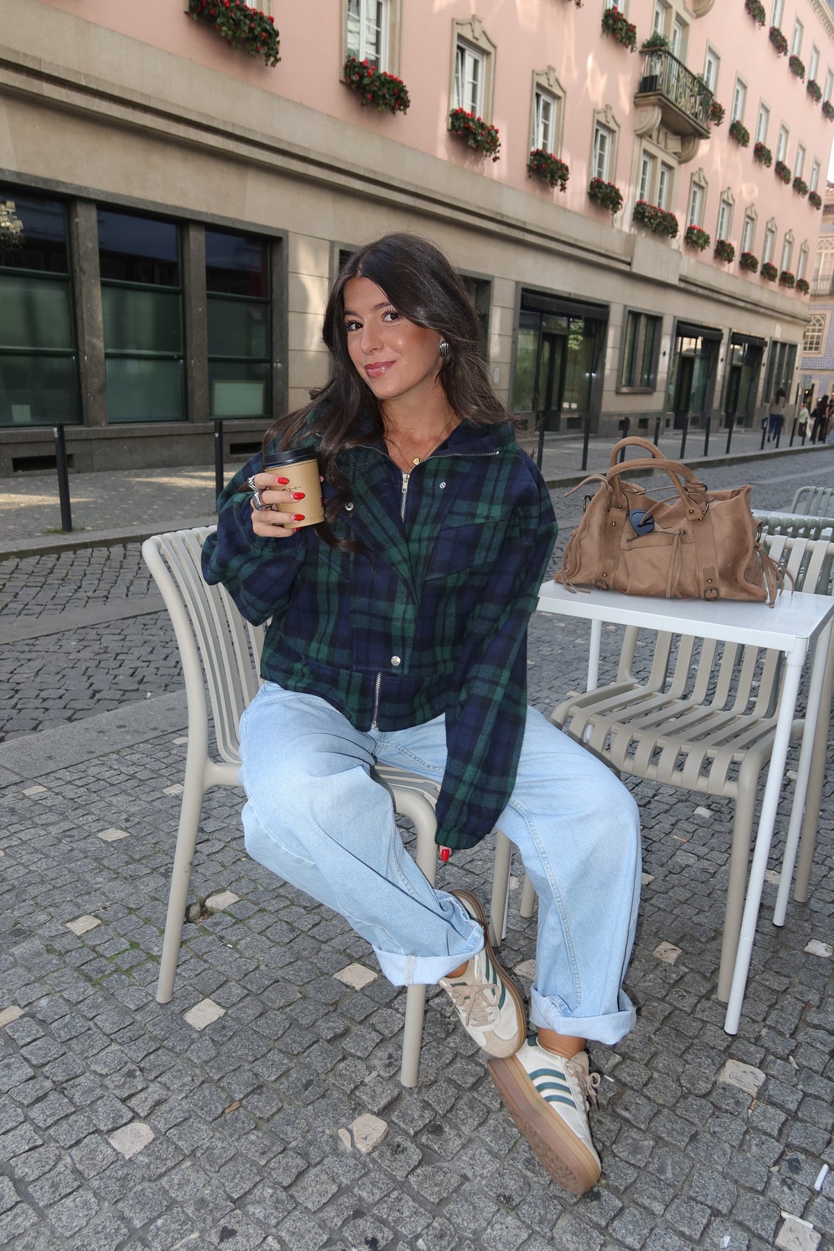 Green & Navy Plaid Jacket