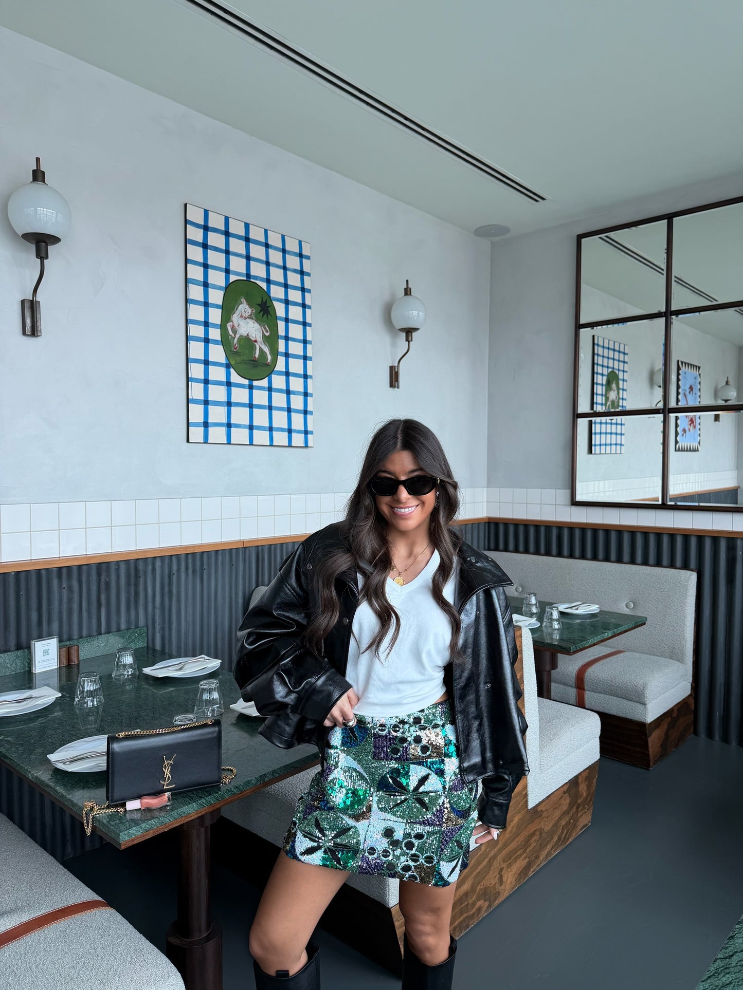 Emerald Sequin Statement Skirt