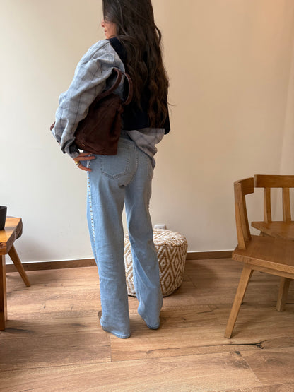 Studded Wide Leg Jeans