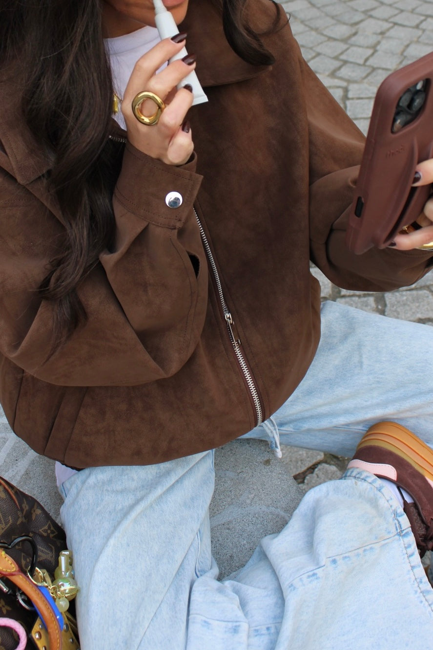Suede Effect Jacket