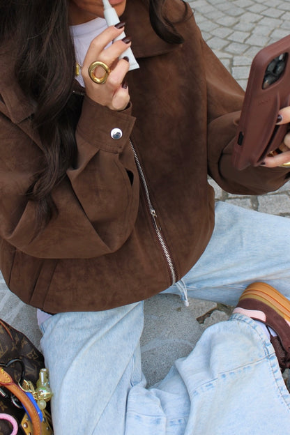 Suede Effect Jacket